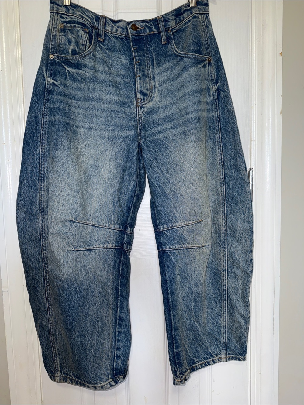 We The Free Relaxed Washed Blue Denim Jeans